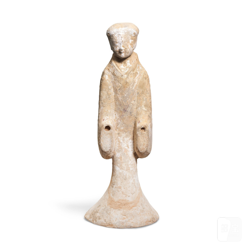 漢 陶立像及陶馬 | A PAINTED POTTERY STANDING FIGURE AND A PAINTED POTTERY MODEL OF A HORSE - 图11